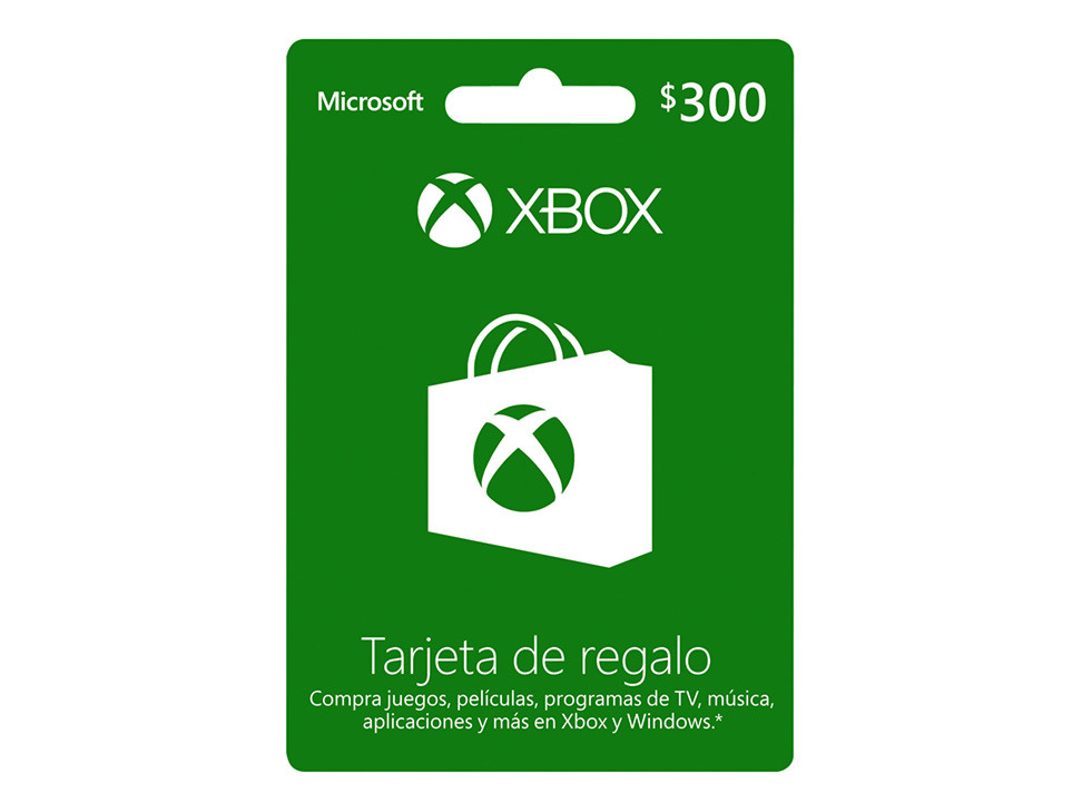 Tarjeta Xbox Live CSV 300 MXN